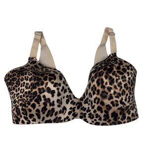 Soma Animal Print Wireless Natalie Bra Women's Plus Size 38D